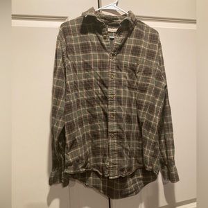 G.H Bass Co green flannel